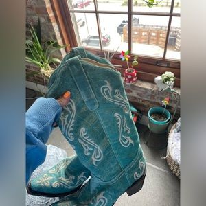 Teal Corral boots